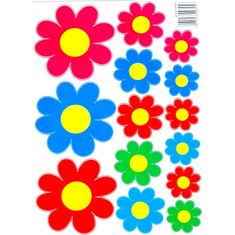 Avisa Samolepící dekory barevné květy