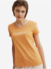 Tom Tailor Oranžové dámské žíhané tričko Tom Tailor Denim XS