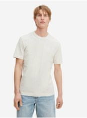 Tom Tailor Krémové pánské basic tričko s kapsou Tom Tailor M