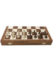 Dřevěné–šachy Šachy turnajové č. 6 s intarzovanou šachovnicí