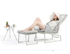 Couture Jardin Luxusní zahradní polohovatelné křeslo DREAM armchair šedá