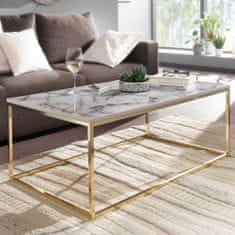 Bruxxi Konferenční stolek Hurem 100 cm, zlatá
