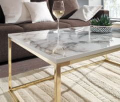 Bruxxi Konferenční stolek Hurem 100 cm, zlatá