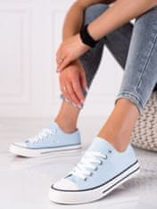 Amiatex Trendy tenisky modré dámské bez podpatku, odstíny modré, 38