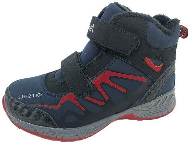 Alpinex dětská softshellová kotníčková obuv A222020AW tmavě modrá 29