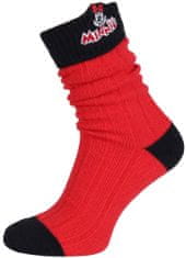 Červené, měkké, protiskluzové ponožky MUSTA MINNIE