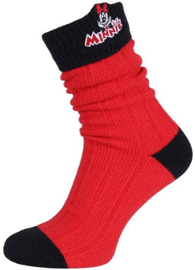 Červené, měkké, protiskluzové ponožky MUSTA MINNIE
