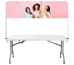 PRINTCARE Skládací stůl, prodejní stůl, prezentační stolek s BANNEREM