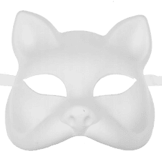 Plastová maska pro kočky, bílá