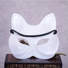 Plastová maska pro kočky, bílá