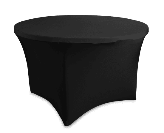 PRINTCARE Flexibilní ubrus pro skládací stůl CATERING kulatý 122 cm, černý