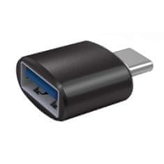 Northix Adaptér USB-A na USB-C, 3 cm – černý 