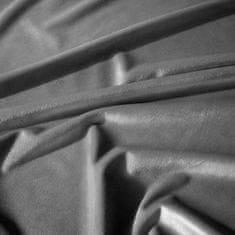 DESIGN 91 Sametový závěs s řasící páskou - Melanie, ocelový 140 x 270 cm