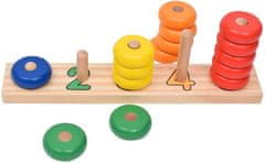 Třídící hra Naučte se počítat s dřevěnými kroužky