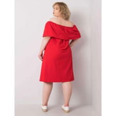 BASIC FEEL GOOD Dámské šaty plus size španělské KEILY červené RV-SK-6641.05_364875 4XL