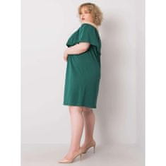 BASIC FEEL GOOD Dámské šaty plus size španělské KEILY tmavě zelené RV-SK-6641.05_364873 3XL