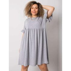 BASIC FEEL GOOD Dámské šaty plus size CHIARA šedé RV-SK-6335.68_362652 4XL