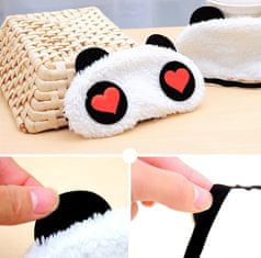 Northix Eyes Closed Panda, Fluffy Sleep Maska pro cestování a relaxaci 