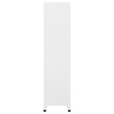 Vidaxl Uzamykatelná skříň bílá 90 x 45 x 180 cm ocel