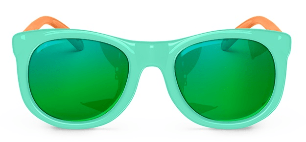 Suavinex dětské hranaté polarizované sluneční brýle 12/24 měsíců - zelená