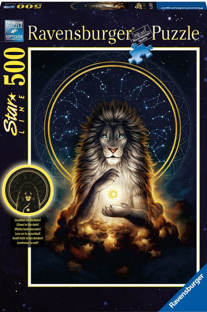 Levně Ravensburger Starline Puzzle Svítící lev 500 dílků