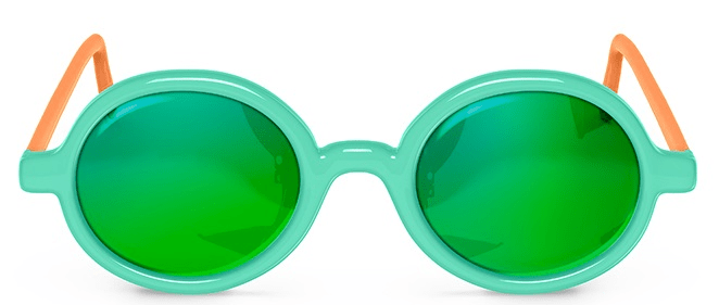 Suavinex dětské kulaté polarizované sluneční brýle 12/24 měsíců - zelená
