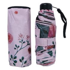 Clayre & Eef Skládací deštník PINK FLOWERS JZUM0039