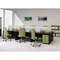 Lenza Kancelářský psací stůl EVROPA - rozměr 118x80 cm - 128100 - dřevěná podnož - 3D2252