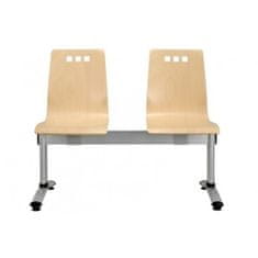 Alba Dřevěná lavice do čekáren BERNI - 2-5 sedadel - výběr barevného provedení - 3D2912
