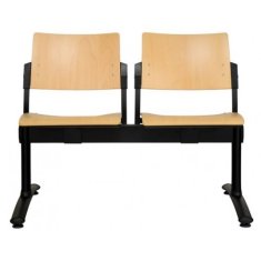 Alba Dřevěná lavice do čekáren SQUARE - 2-5 sedák - barva moření buk - 3D2900