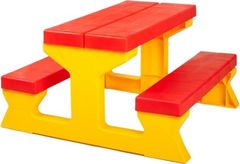 STAR PLUS  Dětský zahradní nábytek - Stůl a lavičky červeno-žlutý