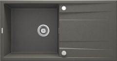 BPS-koupelny Dřez Eridan s odkapávačem, granit - ZQE T713 antracit metalic