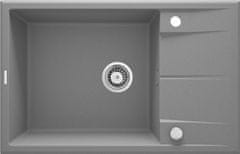 BPS-koupelny Dřez Eridan s odkapávačem, granit - ZQE S11B šedý metalic