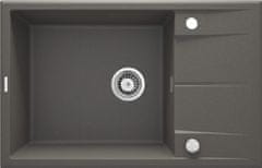 BPS-koupelny Dřez Eridan s odkapávačem, granit - ZQE T11B antracit metalic