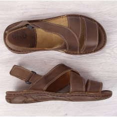 EKO Pánské kožené sandály na suchý zip velikost 41