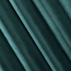 DESIGN 91 Sametový závěs s řasící páskou - Ria, tyrkysový 140 x 270 cm
