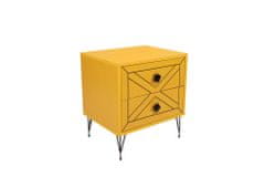 ASIR GROUP ASIR Noční stolek LUNA – PINE žlutá