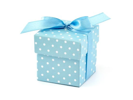 PartyDeco Box na dárky modrý 5,2cm 10ks