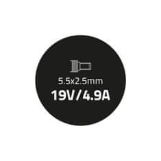 Qoltec Síťový adaptér pro Toshiba 90W | 19V | 4,9A | 5,5*2,5 | + napájecí kabel