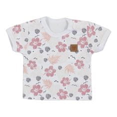 KOALA Kojenecké tričko s krátkým rukávem Flowers Velikost: 80 (9-12m)