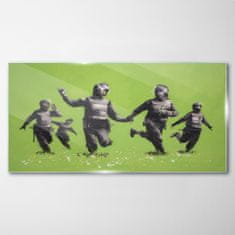 COLORAY.CZ Obraz na skle Banksy Green 120x60 cm