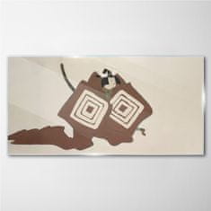 COLORAY.CZ Obraz na skle Abstrakce člověka samurai 140x70 cm