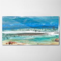 COLORAY.CZ Obraz na skle Abstrakce pláže moře vlny 140x70 cm