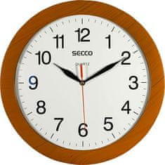 Secco Nástěnné hodiny, vzor dřevo, 30 cm, S TS6046-97
