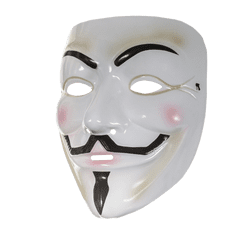 Korbi Anonymní plastová maska, maska Guy Fawkes V for Vendetta ACTA