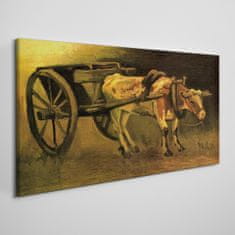 COLORAY.CZ Obraz na plátně Vozík a ox van gogh 140x70 cm