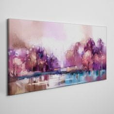 COLORAY.CZ Obraz na plátně Stromy s abstrakce vody 100x50 cm