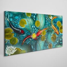 COLORAY.CZ Obraz na plátně Ryby Koi Květiny Příroda 120x60 cm