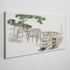 COLORAY.CZ Obraz na plátně Moderní vodní strom 100x50 cm