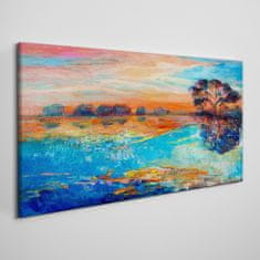 COLORAY.CZ Obraz na plátně Vodní strom Sunset 100x50 cm